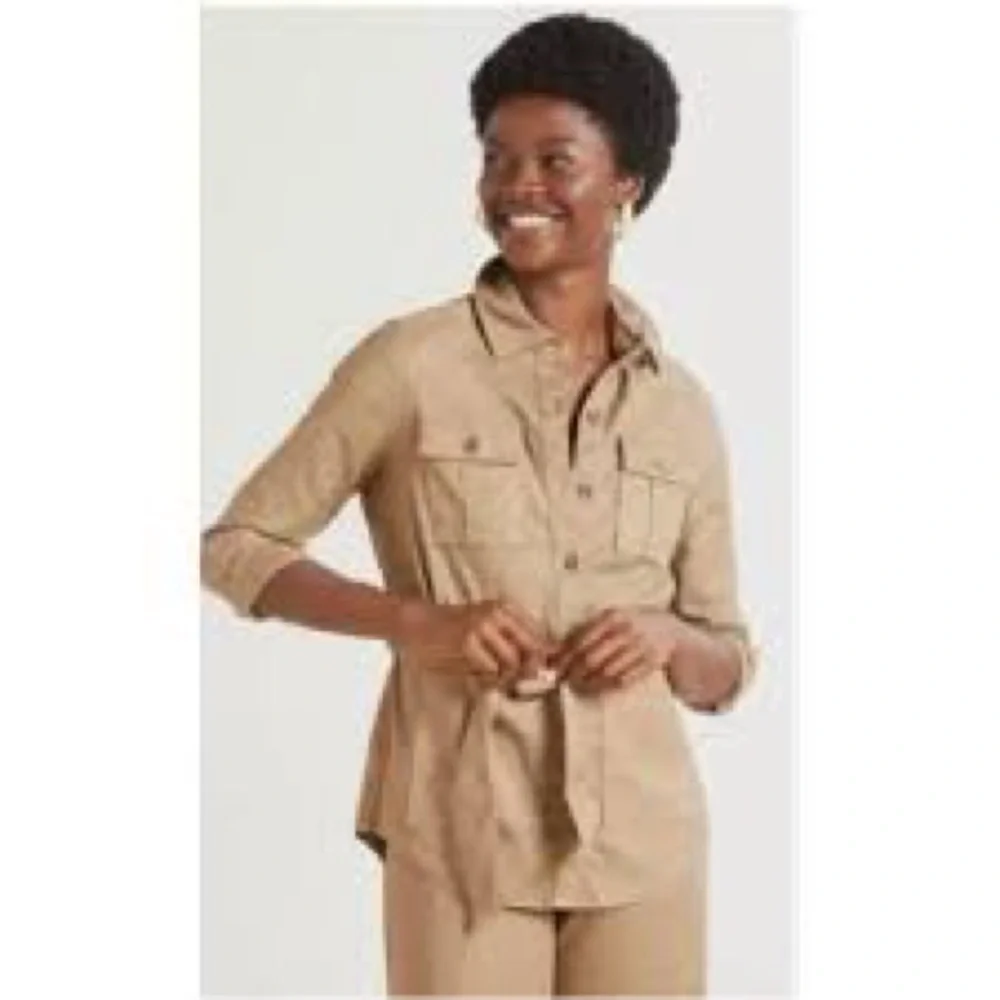 Evereve Level 99 Women's Khaki Utility Jacket - Picture 2 of 12